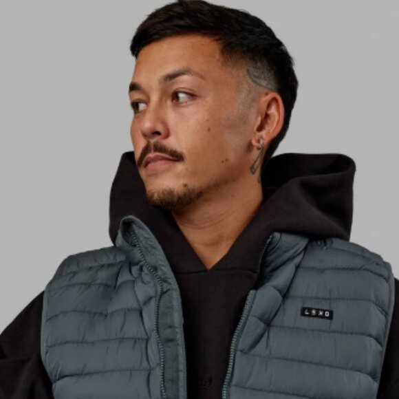 NWT Men's LSKD All Day Puffer Vest Storm/Gray – Large - Picture 2 of 6